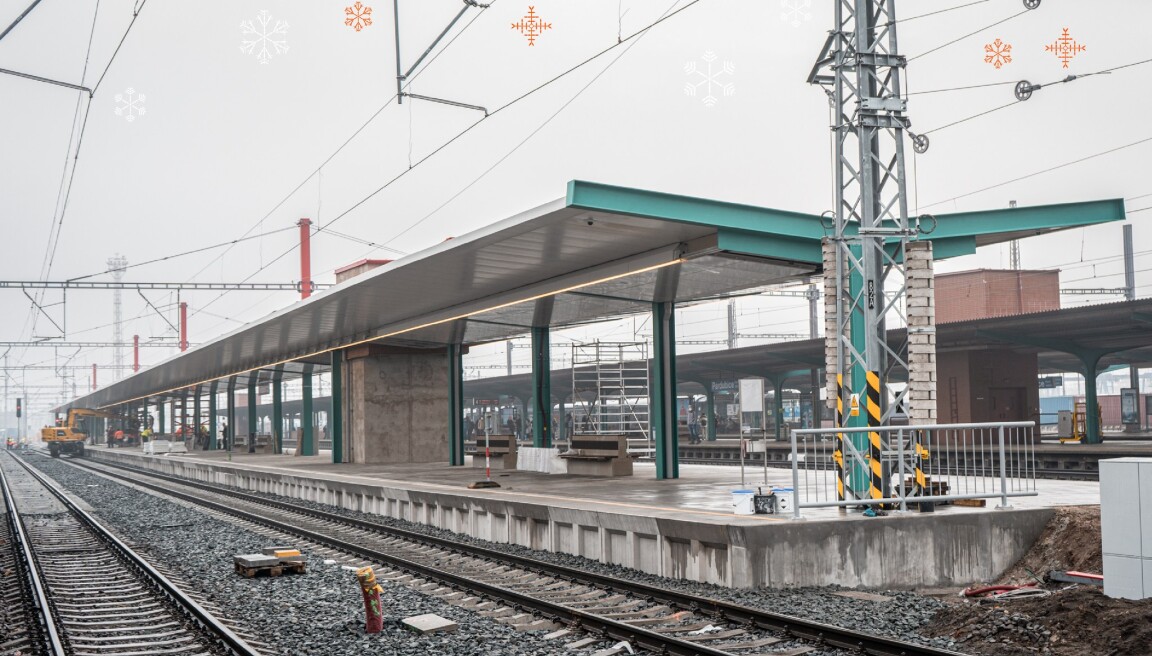 Vlakové nádraží Pardubice - rekonstrukce nástupišť